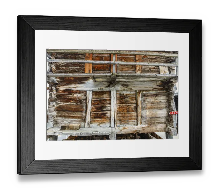 Framed Print : Old weathered hay barn, Chandolin Framed Print : Old weathered hay barn, Chandolin