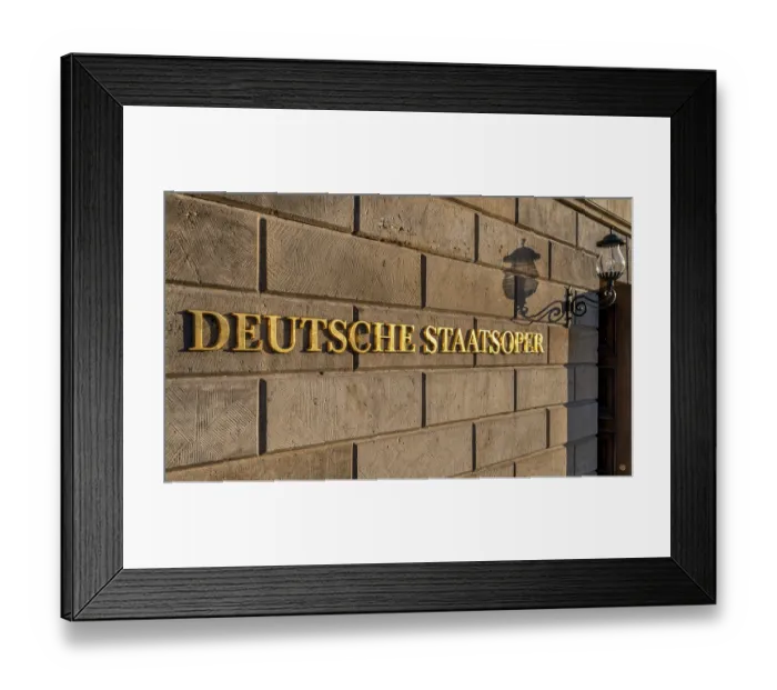 Framed Print : Detail photo, German State Opera