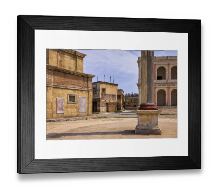 Framed Print : Details from the film set of the HBO series Rome