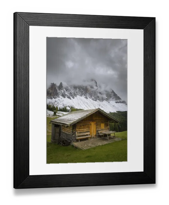 Framed Print : View of a part of the Geisler group from the Gampenwiese
