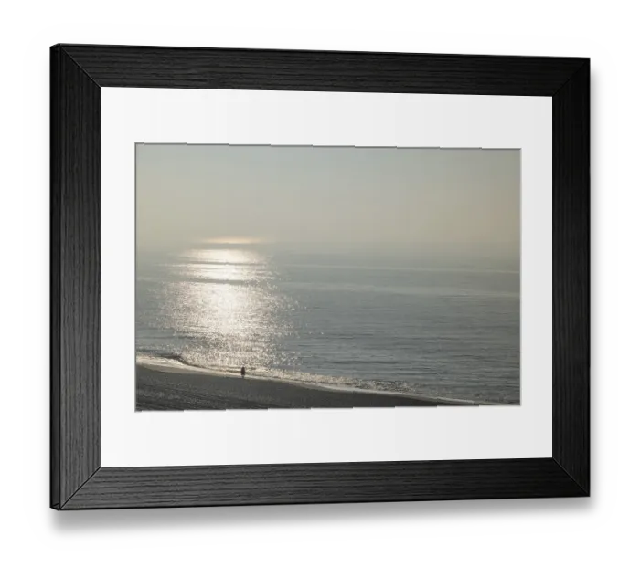 Framed Print : Beach walk by the sea, Wenningstedt-Braderup