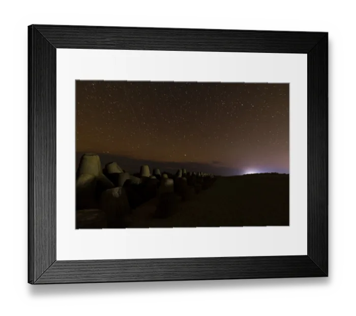 Framed Print : Northern Lights with Milky Way at the North Sea