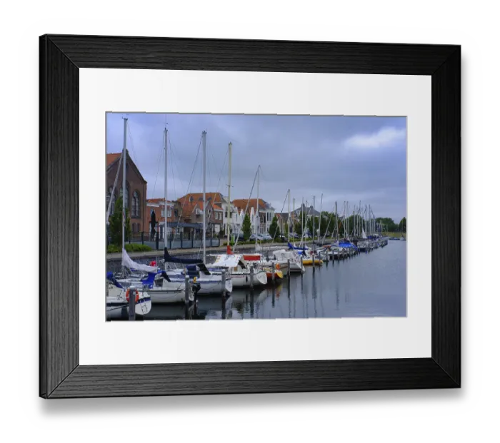 Framed Print : Marina on the Grevelingenmeer, the largest inland saltwater lake in Western Europe