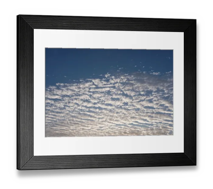 Framed Print : Cloud formation in the sky, background
