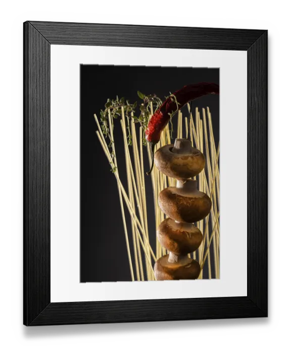 Framed Print : Still life with geraniums, herbs and peperonium