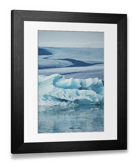 Framed Print : Large blue iceberg floating in cold Framed Print : Large blue iceberg floating in cold