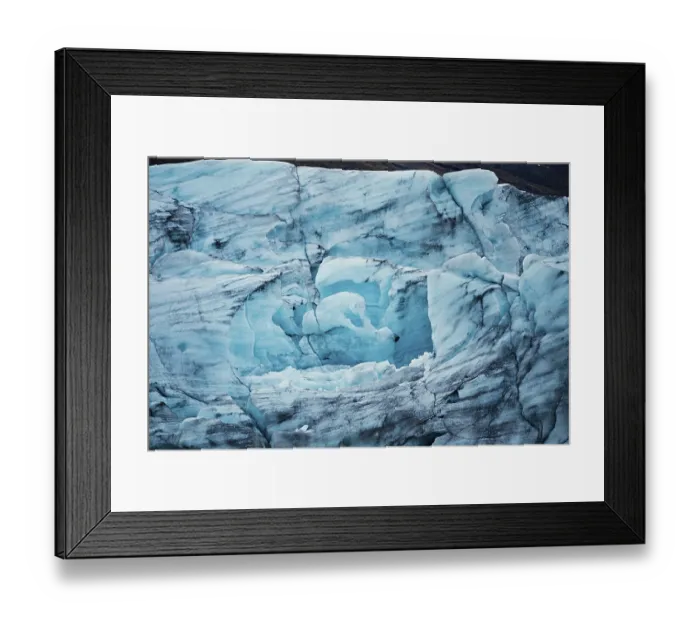 Framed Print : Detailed close-up of blue glacier ice with textured patterns Framed Print : Detailed close-up of blue glacier ice with textured patterns