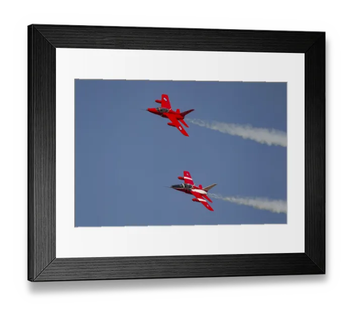 Framed Print : Folland Gnat two aircraft in RAF Royal air force colours flying Framed Print : Folland Gnat two aircraft in RAF Royal air force colours flying