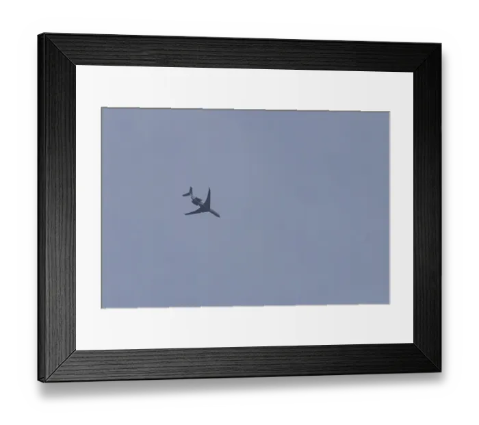 Framed Print : Executive business jet passenger aircraft flying