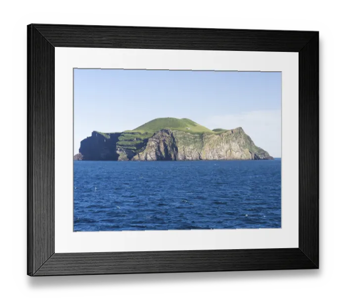 Framed Print : Bjarnarey, island of the Westman Islands, Iceland