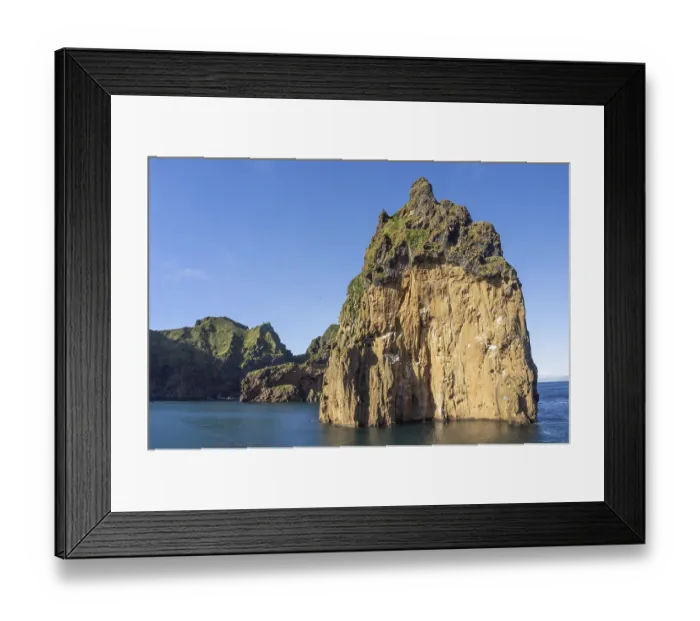 Framed Print : Steep cliff, near Heimaey, Westman Islands