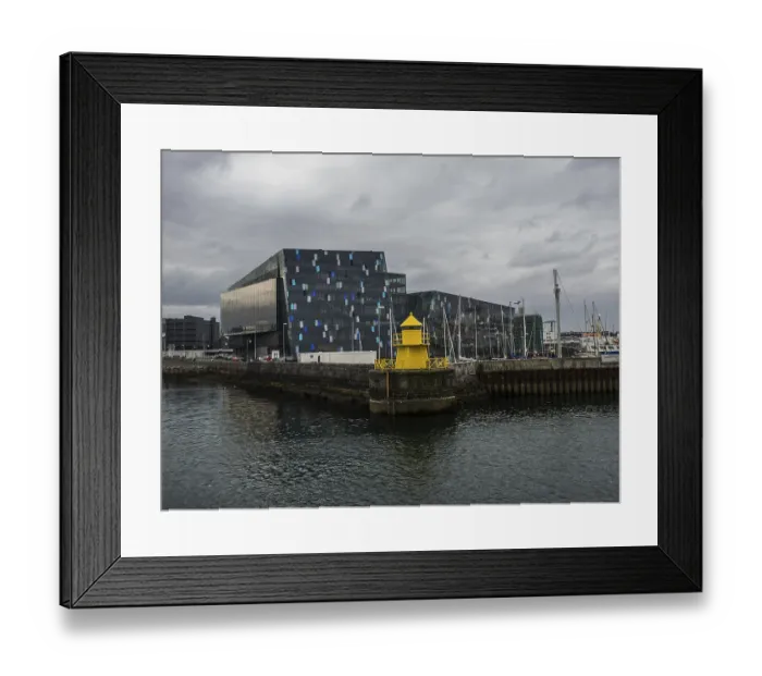 Framed Print : View of the Harpa concert hall from the sea Framed Print : View of the Harpa concert hall from the sea