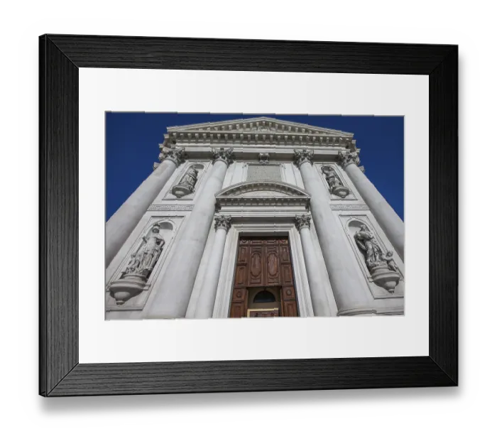 Framed Print : Entrance portal of the church of Santa Maria del Rosario or I Gesuati Framed Print : Entrance portal of the church of Santa Maria del Rosario or I Gesuati