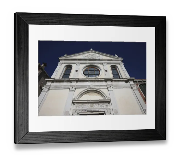 Framed Print : Facade of the church of Santa Maria del Rosario or I Gesuati