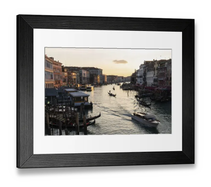 Framed Print : Evening light, view over the Grand Canal