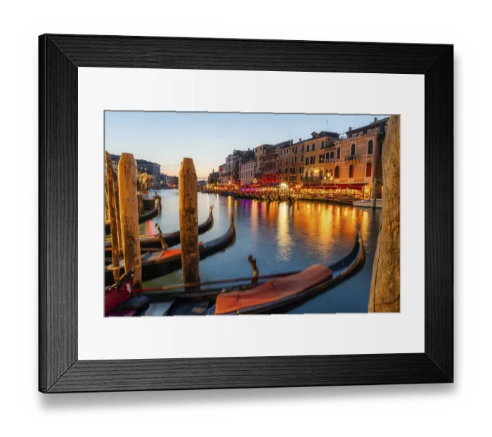 Framed Print : Gondola dock on the Grand Canal