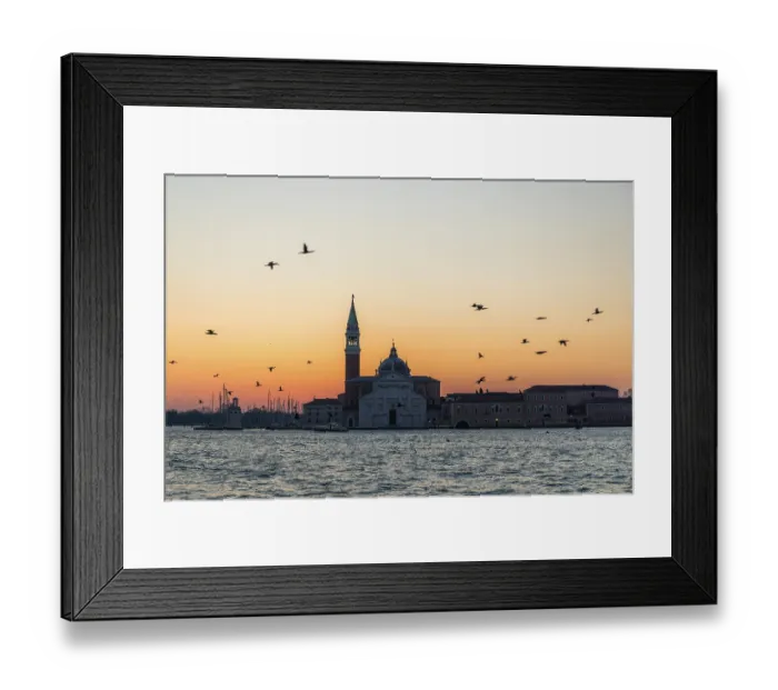Framed Print : Morgenrot vor Sonnenaufgang, Basilika San Giorgio Maggiore