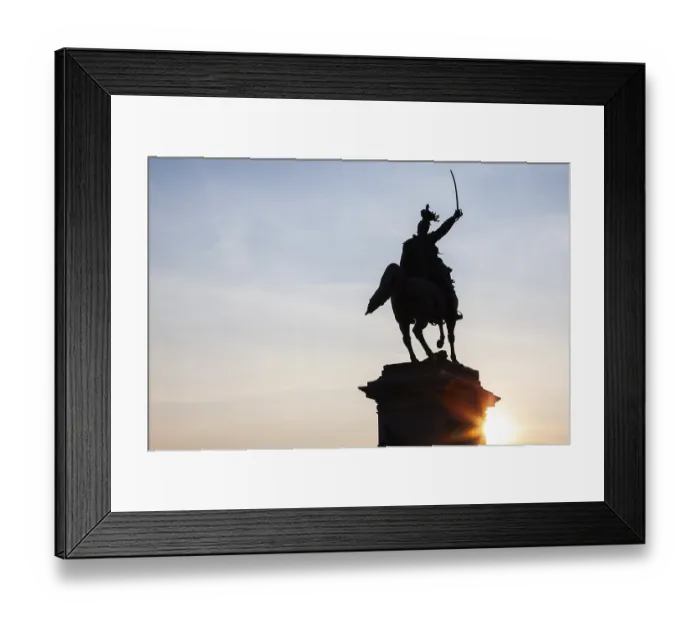 Framed Print : Abendstimmung bei Sonnenuntergang