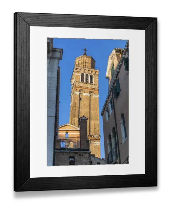Framed Print : Campanile Santo Stefano, Venice, Italy