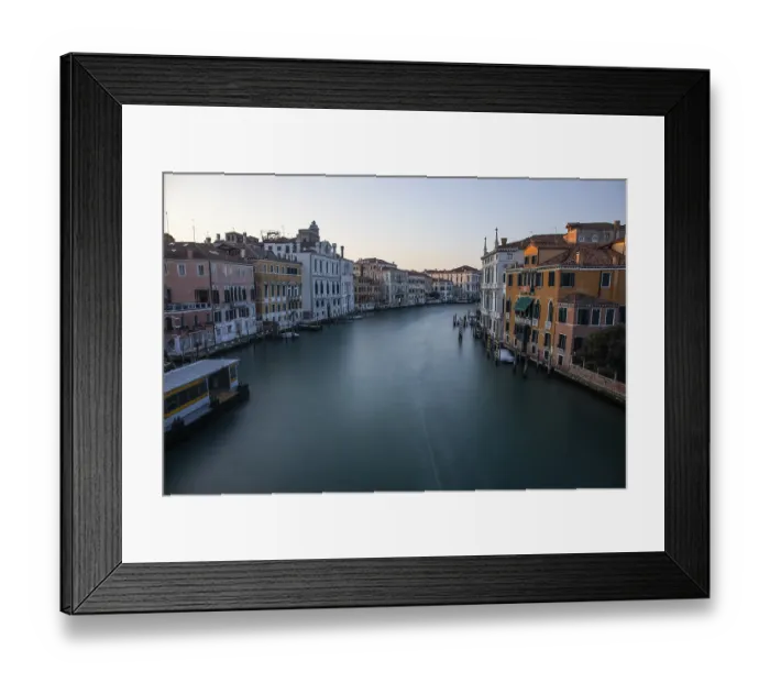 Framed Print : Evening light, view of the Grand Canal from the Ponte dell Accademia