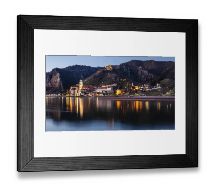 Framed Print : View over the Danube to Durnstein Framed Print : View over the Danube to Durnstein