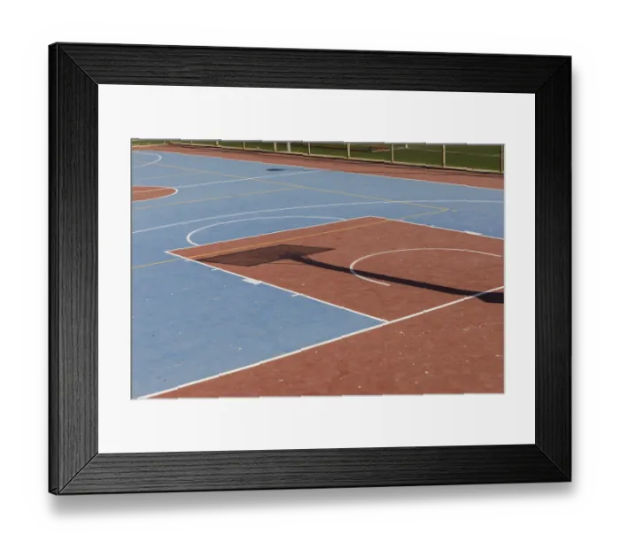 Framed Print : Shade on a basketball court, Kamari Framed Print : Shade on a basketball court, Kamari