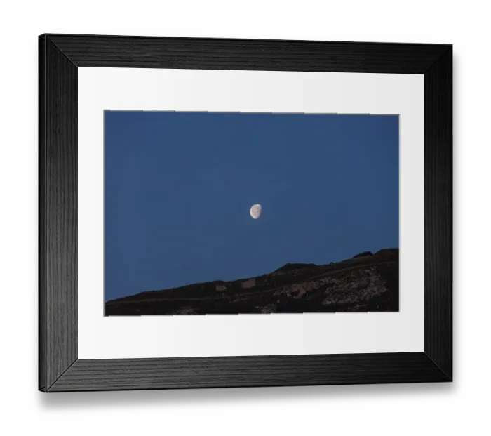 Framed Print : Moon over rocky cape Mesa Vouno Framed Print : Moon over rocky cape Mesa Vouno