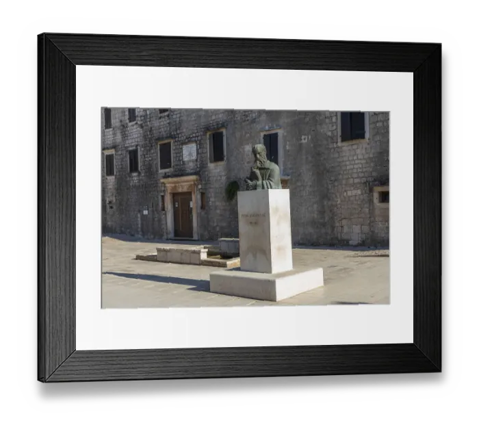 Framed Print : Monument to Petar Hektorović Framed Print : Monument to Petar Hektorović