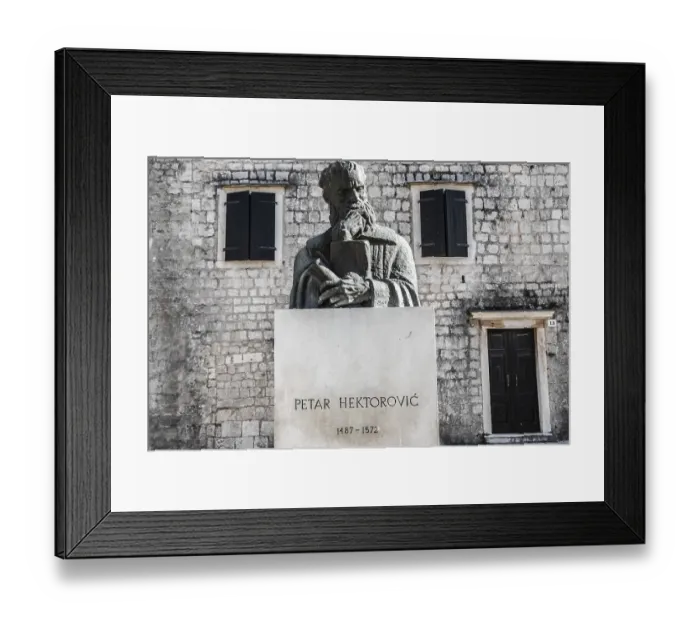 Framed Print : Monument to Petar Hektorović