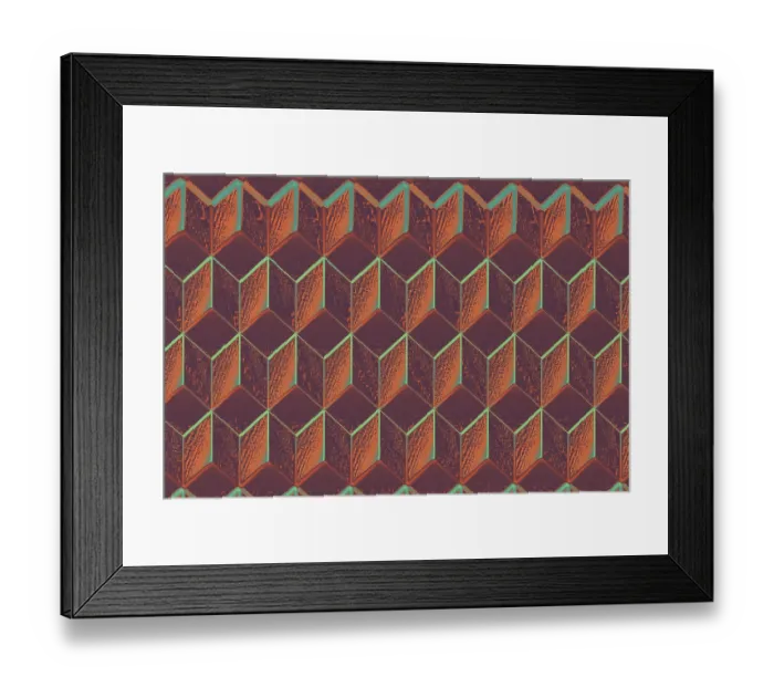 Framed Print : The colorful geometric abstract background