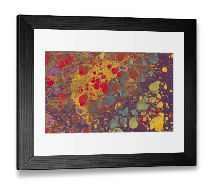 Framed Print : Abstract creative marbling pattern for fabric