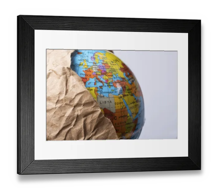 Framed Print : Global quarantine on virus outbreak