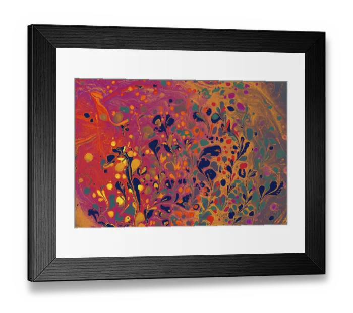 Framed Print : Abstract marbling floral pattern for fabric Framed Print : Abstract marbling floral pattern for fabric
