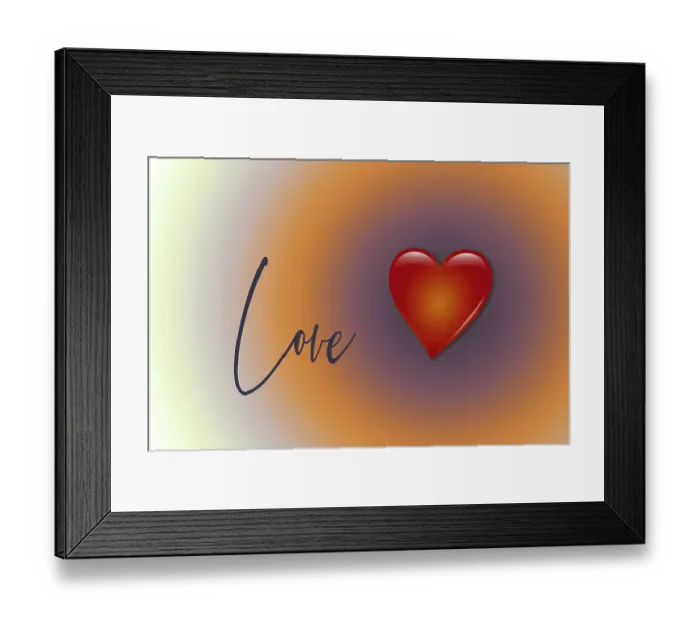 Framed Print : Heart for Valentines Day card greeting concept