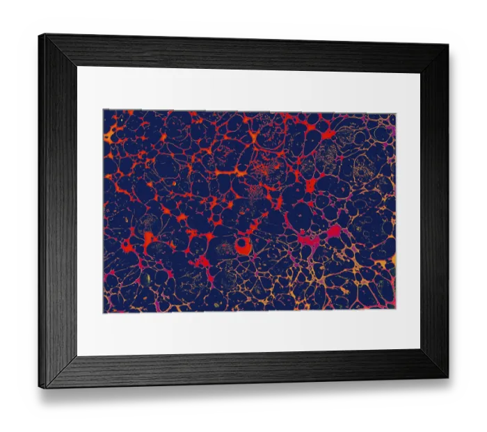 Framed Print : Abstract creative marbling pattern for fabric