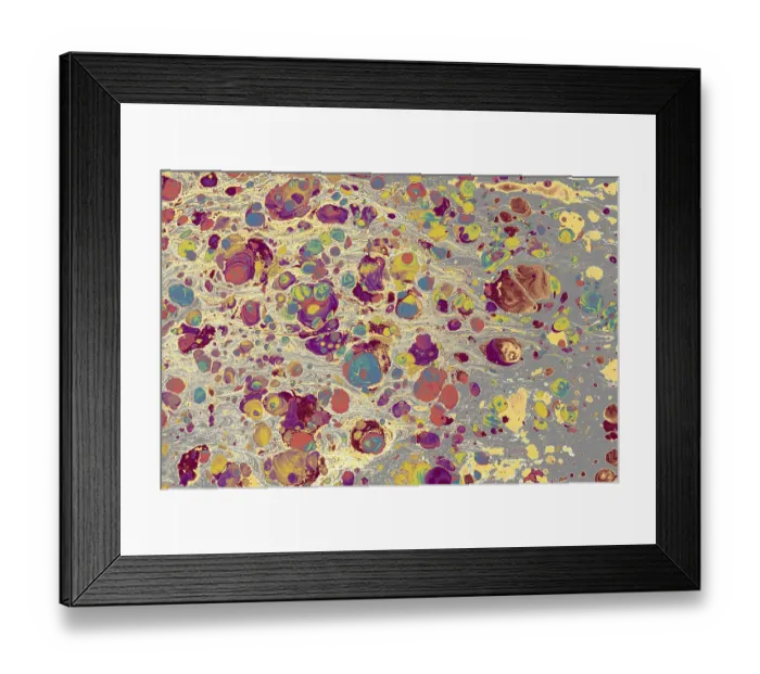 Framed Print : Abstract creative marbling pattern for fabric