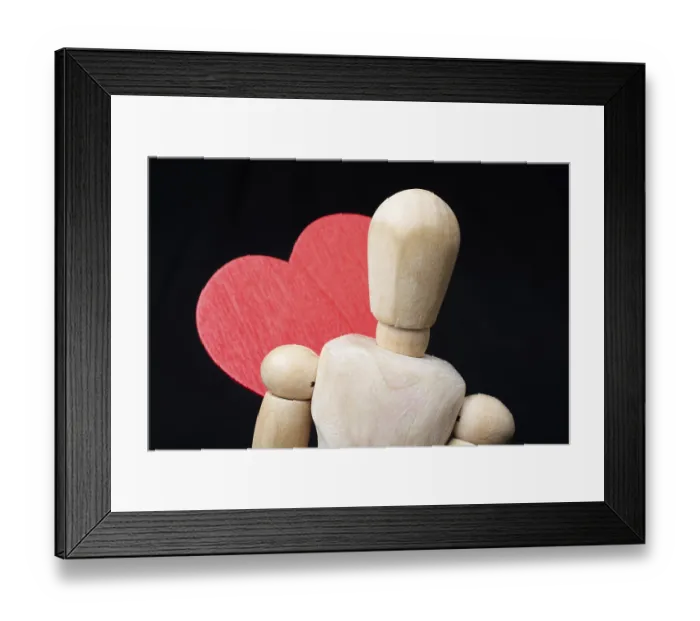 Framed Print : Heart shaped object in view as love conception