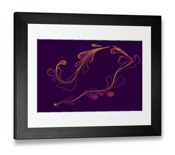 Framed Print : Abstract marbling floral pattern for fabric