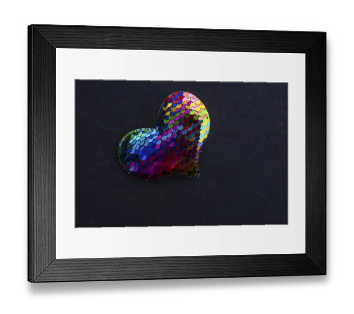 Framed Print : Heart shaped object in view as love conception