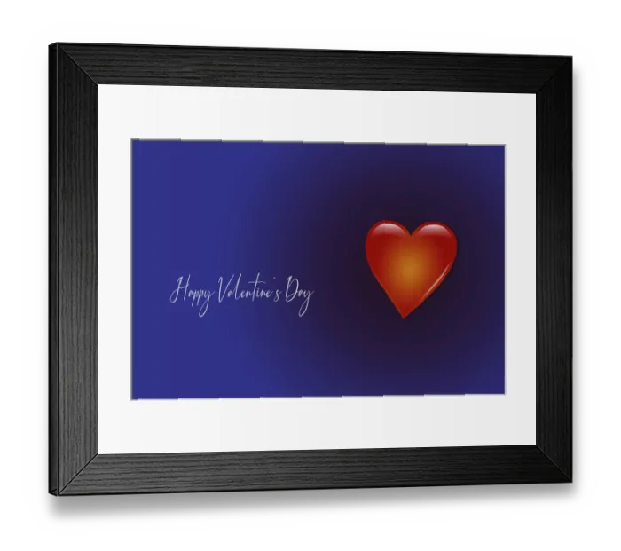 Framed Print : Heart for Valentines Day card greeting concept