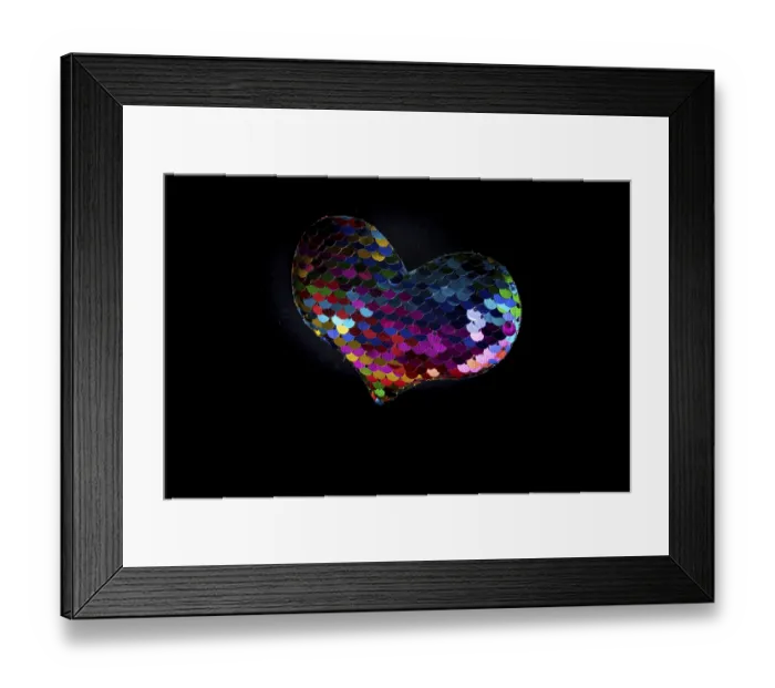 Framed Print : Heart shaped object in view as love conception