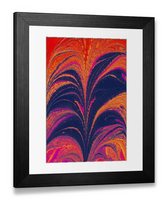 Framed Print : Creative ebru art background abstract pint