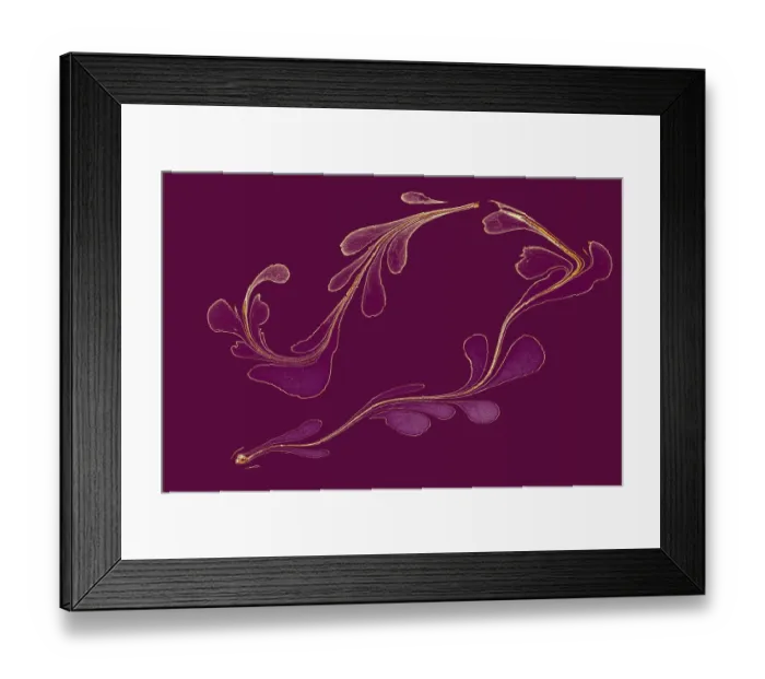 Framed Print : Abstract marbling floral pattern for fabric