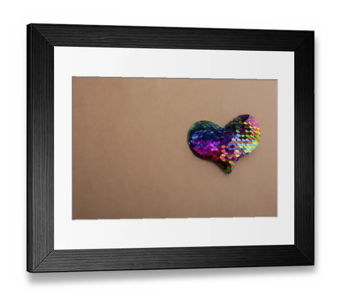 Framed Print : Heart shaped object in view as love conception