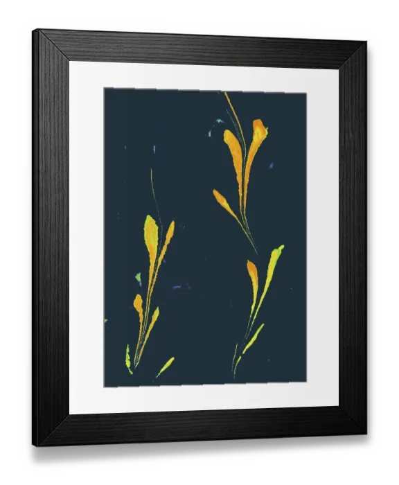 Framed Print : Abstract marbling floral pattern for fabric