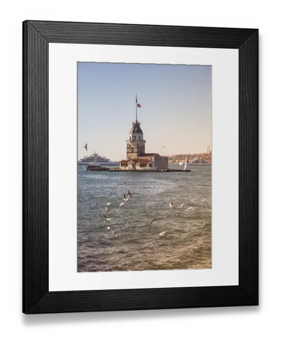 Framed Print : Maidens Tower located in the middle of Bosporus