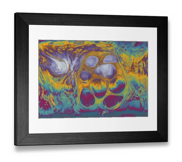 Framed Print : Traditional Ottoman Turkish marbling art patterns as abstract colorful background