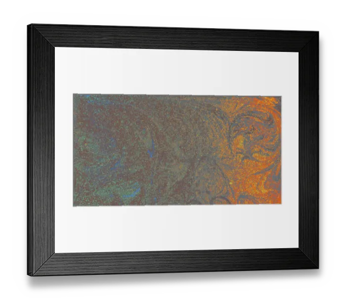 Framed Print : Abstract marbling floral pattern for fabric