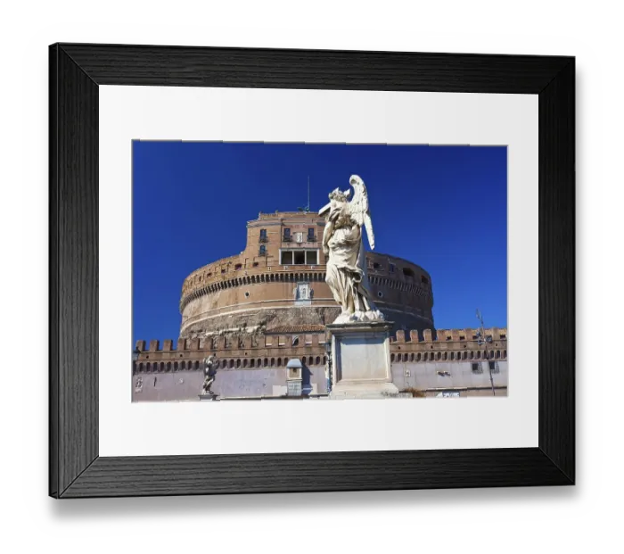 Framed Print : Famous Saint Angel castle in Rome, Italy