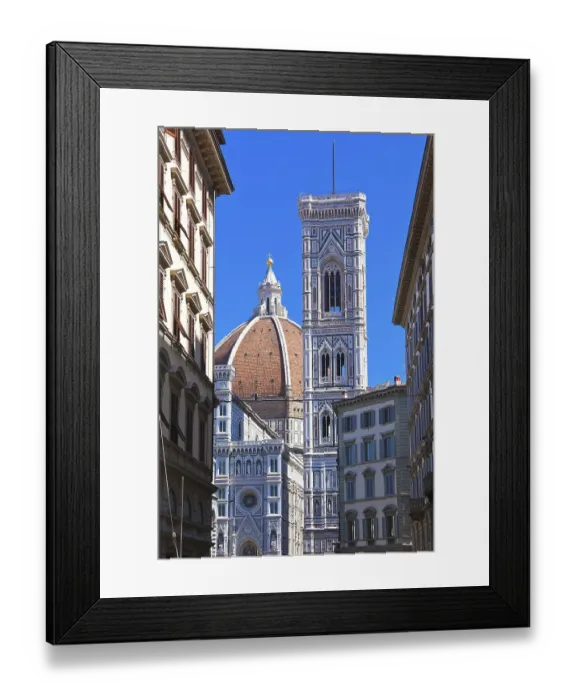 Framed Print : Famous Florence Cathedral - Basilica di Santa Maria del Fiore